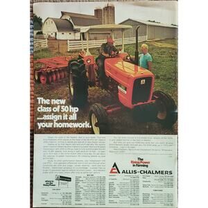 Allis Chalmers New 5050 Tractor 50 Horse Power Magazine Advertisement Full Page